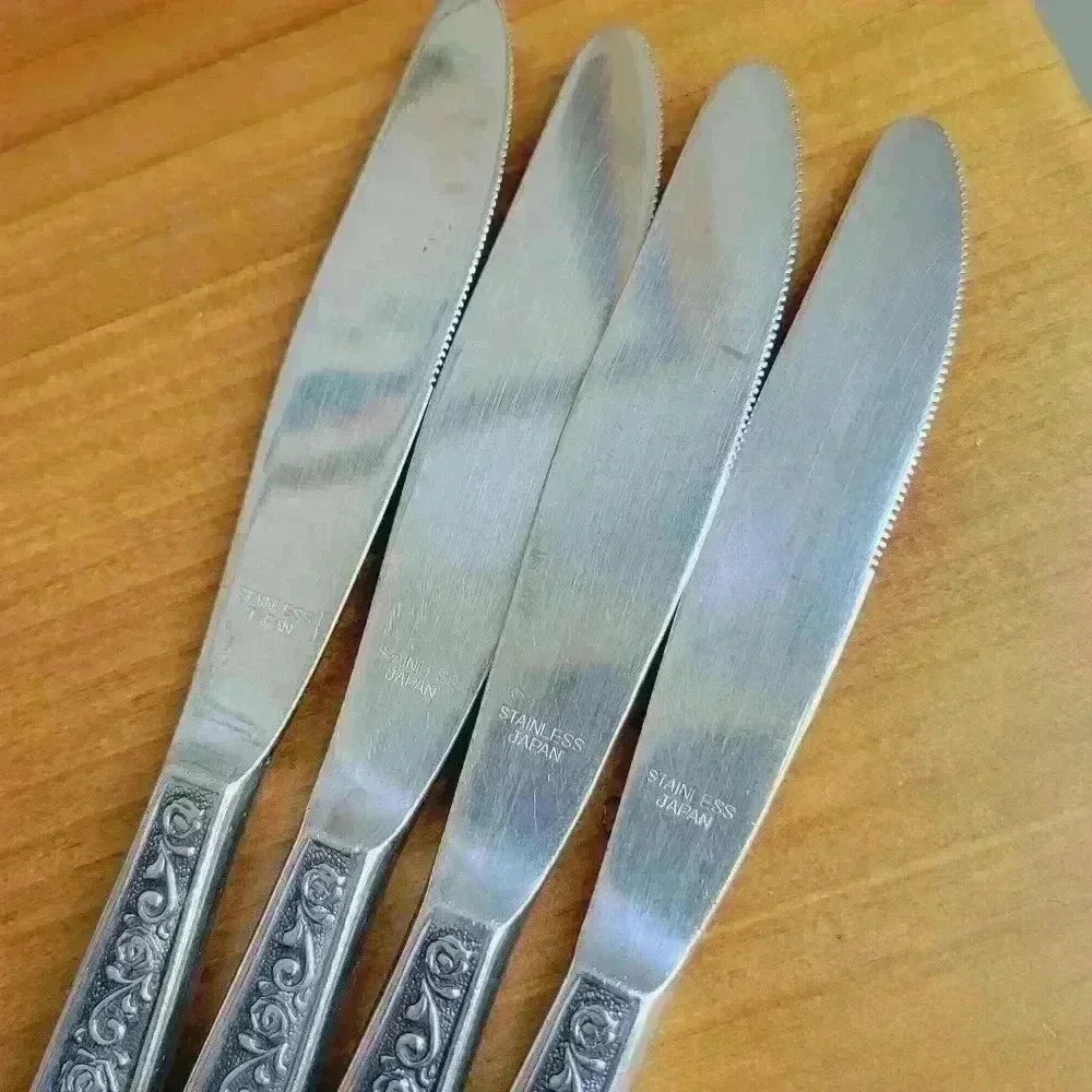 Vintage Stainless Steel Metal Japan 4 Knives - Picture 10 of 12